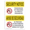 Signmission OSHA Security Sign, 7" H, 10" W, Plastic, PossessiOf FirearmsProhibited, Landscape, SN-P-L-11624 OS-SN-P-710-L-11624 - alternate 1